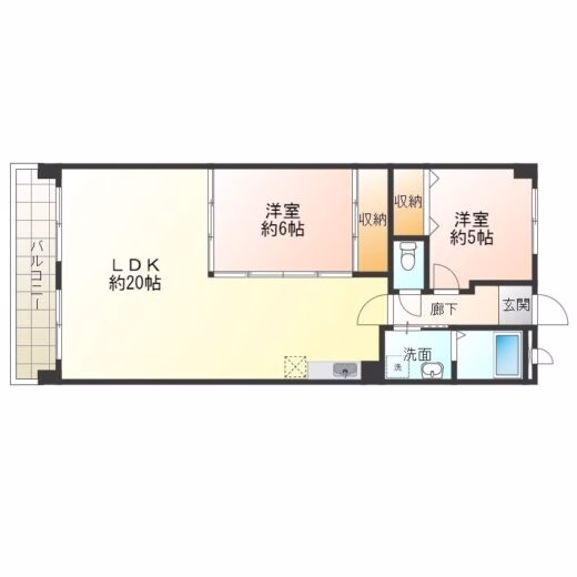 ルミエール 402｜2LDK・堺市堺区の賃貸マンションの写真 3
